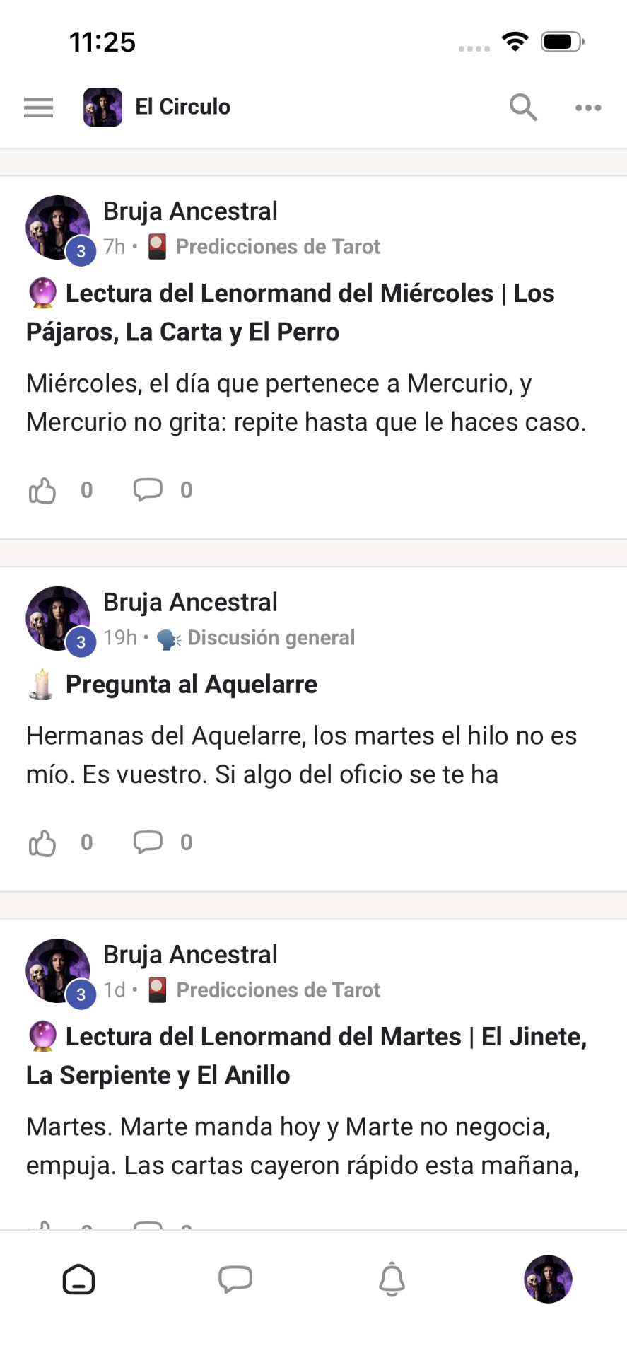Captura real del muro de El Círculo